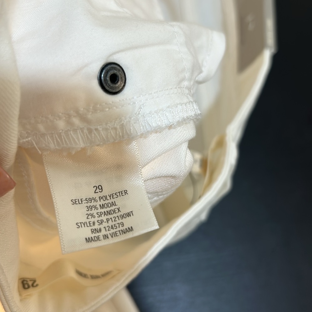 HARPER HERITAGE WOMENS HIGH RISE SKINNY PANTS WHITE NEW SIZE 29 - Picture 8 of 12